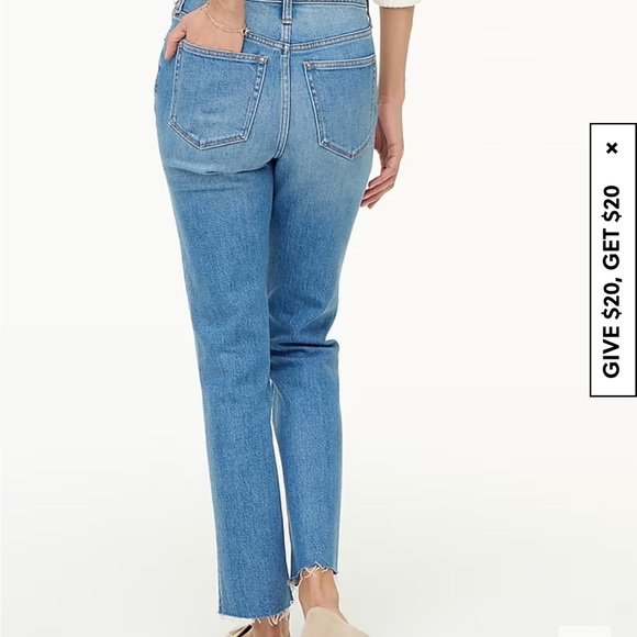 J. Crew Factory Essential Straight buttonfly raw hem Jean - Picture 2 of 3